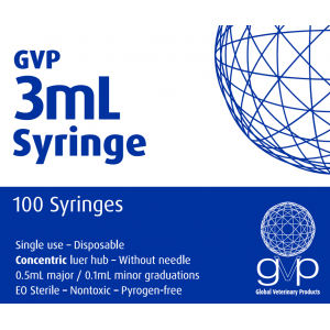 Syringe 3ml box of 100 Global Vet Products