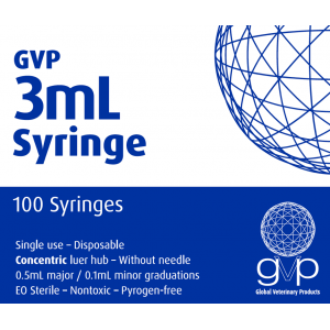Syringe 3ml box of 100 Global Vet Products
