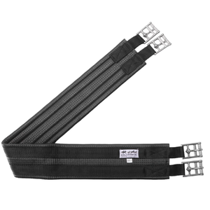 Equi-Prene Two Buckle Anti-Gall Girth - Black (100cm) anti-gall girth no elastic, equiprene girth, rubber girth for horses, non-elastic girth, stainless steel horse girth, black brown horse girth, anti chafing girth
