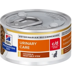Hills Prescription Feline C/D Multicare Stress Chicken & Vegetable Stew 82g x 24