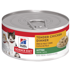 Hills Science Diet Kitten Tender Chicken Dinner Canned Cat Food 156g x 24