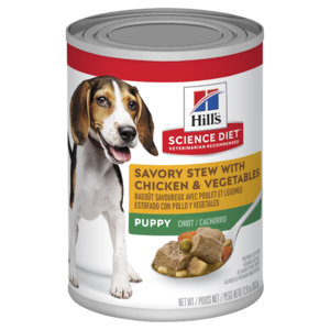 Hills Science Diet Puppy Savory Stew Chicken & Vegetables Canned Dog Food 363g x 12