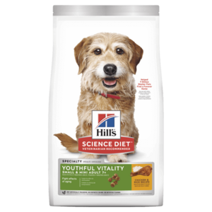 Hills Science Diet Adult 7+ Youthful Vitality Small & Toy Breed Dry Dog Food 1.58kg