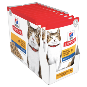 Hills Science Diet Feline  7+ Tender Chicken Dinner Pouches 85g x 12