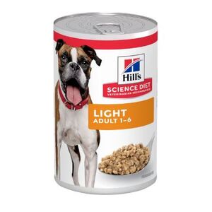 Hills Science Diet Light Adult 1-6 Canned Dog Food 370g x 12 Pack
