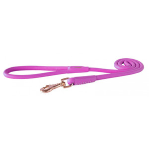 Rogz Round Leather Small Fixed Lead 1.2m [Colour: Pink]