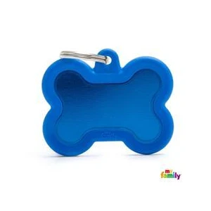 Pet ID Hush Tag Bone Blue