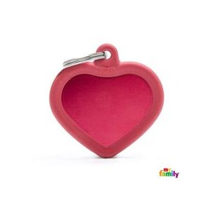 Pet ID Hush Tag Heart Red
