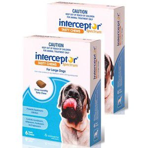 Interceptor Spectrum 12 pack Blue Large Dog 22-45kg Chews
