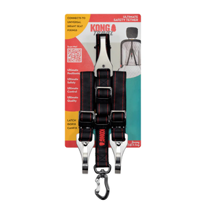 KONG Ultimate Safety Tether KONG dog safety tether, car restraint for dogs, adjustable dog seat belt, LATCH ISOFIX dog tether, travel safety for dogs,  dog car harness alternative,  ultimate control dog tether,  secure dog for car rides