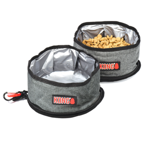 Kong Travel Collapsible Fold Up Double Bowl