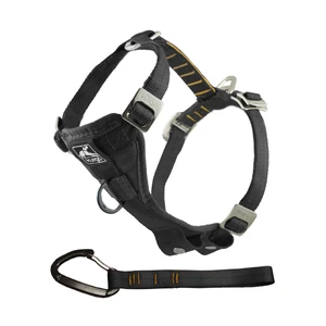 Kurgo Tru-Fit Enhanced Strength Smart Car Harness - Black Kurgo Tru-Fit Smart Harness Black, crash-tested dog harness, black dog harness, dog car harness, no-pull harness, dog travel harness, adjustable padded dog harness, dog safety harness, everyday dog harness, Kurgo car harness