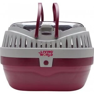 Living World Small Animal Carrier Large Burgundy/Grey
