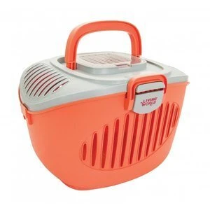 Living World Paws 2 Go Cat/ Small Pet Carrier Pink/Grey
