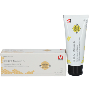 Kruuse Manuka Honey Wound Gel 50g Kruuse Manuka wound gel, Manuka honey wound gel 50g, veterinary honey wound care, dog wound gel honey, cat wound gel, horse wound honey gel, animal wound treatment gel, sterile honey wound gel