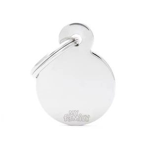 Pet ID Tag Basic Circle Chrome Sml