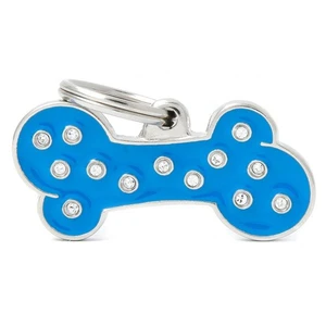 *CLEARANCE* Pet ID Tag Chic Bone Blue Small 3cm x 1.5cm 