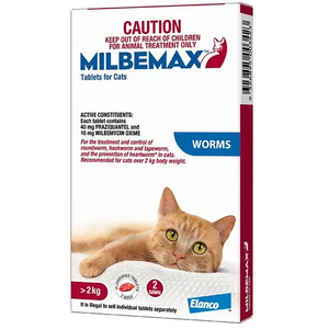Milbemax Large Cat over 2kg - 2 tablet Pack