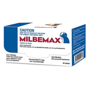 Milbemax Allwormer tablets for large dog 50 pack