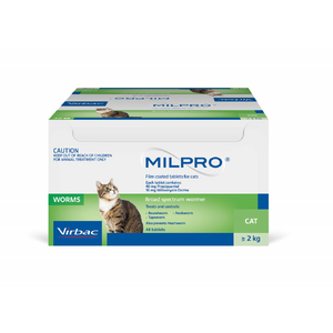 Milpro Broad Spectrum Wormer for Cats 0.5-2kg 24 pack