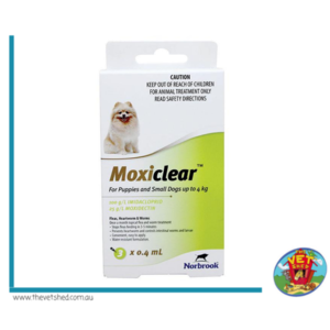 Moxiclear for Small Dogs and Puppies up to 4kg 3 pack