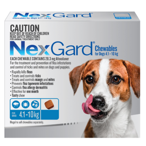 NexGard Chewable Tablets for Small Dogs 4.1 - 10kg (Blue) NexGard for dogs, NexGard Blue, small dog flea treatment, small dog tick prevention, dog mite treatment, lice treatment for dogs, monthly dog parasite protection, oral flea and tick treatment, NexGard chew small dogs, 4–10 kg dog parasite protection