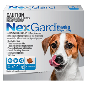 Nexgard Medium Dog 4-10kg pack of 3