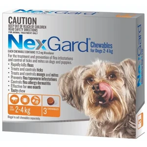 Nexgard Small Dog 2-4kg pack of 3