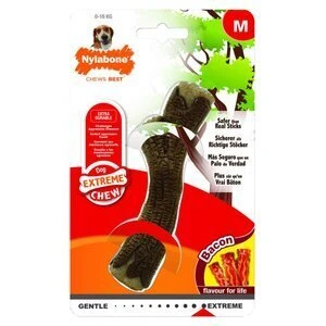 Nylabone Extreme Chew - "The Stick" Maple/ Bacon Wolf Size