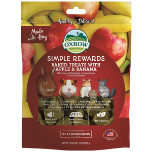 Oxbow Simple Rewards Baked Banana & Apple Treats 85gm