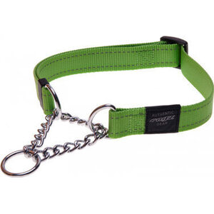 *CLEARANCE* Rogz Control Obedience Half Check Collar Lime Med 