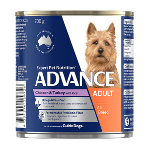 Advance Dog food cans chicken and turkey 700gm x 12