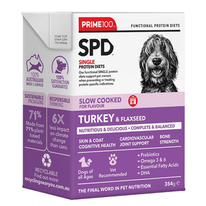 SPD Slow Cooked Turkey & Flaxseed 354g x12