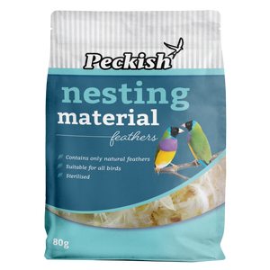 Peckish Nesting Material Feathers 80g nesting feathers birds, peckish nesting feathers 80g, wild bird nesting material, aviary nesting substrate, bird nest insulation material