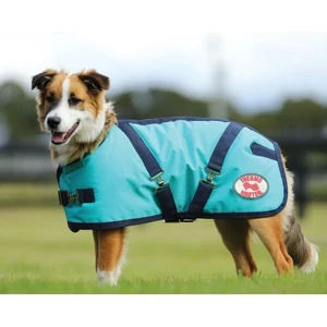 Thermo Master Supreme Dog Coat - Teal/ Navy (12/ 31cm) Thermomaster dog coat, warm dog coat, waterproof dog coat, dog jacket winter, durable dog coat, dog coat with belly strap, machine washable dog coat, dog coat with rump darts, tailored dog coat, dog winter wear, Thermo Master Supreme coat, 840 denier dog 