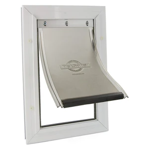 PetSafe Staywell Aluminium Pet Door PetSafe aluminium pet door, Staywell pet door, weatherproof dog door, cat door aluminium frame, durable pet door, dog door with closing panel, magnetic flap pet door, pet door for exterior door, large pet door, pet door installation