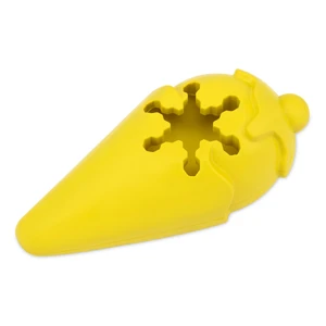 PetSafe Frosty Cone Freezable Treat Holding Dog Toy PetSafe Frosty Cone, freezer dog toy, freezable dog treat toy, enrichment dog toy, slow feeder dog toy, French vanilla dog toy, BPA-free chew toy, cooling toy for dogs, anxiety relief dog toy, Busy Buddy freezer toy