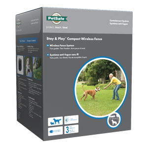 Petsafe Stay & Play Compact Wireless Fence Containment System  wireless dog fence, portable dog fence, PetSafe Stay & Play, wireless pet containment, no wire dog fence, compact wireless fence, rechargeable dog fence, dog training collar, static correction dog fence