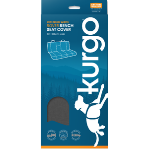 Kurgo Rover Extended Bench Seat Cover – Charcoal extended bench seat cover, Kurgo dog seat cover, SUV dog car seat protector, waterproof pet seat cover, truck dog seat cover, wide rear seat cover, dog travel accessories, Kurgo Australia, 160cm bench seat cover