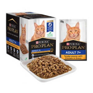 Pro Plan Adult 7+ Chicken in Gravy Wet Cat Food 85g x 12