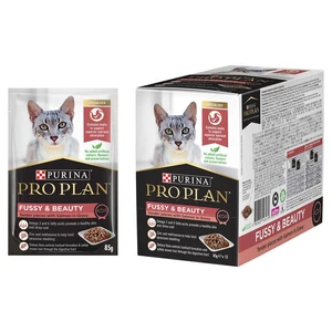 Pro Plan Adult Fussy & Beauty Salmon in Gravy Wet Cat Food 85g x 12 Sachets