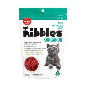 Prime Single Protein Treat Nibbles for Cats 40g - Roo Flavour
