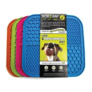 Scream Lick Enrichment Mat Non-Skid Base - Square