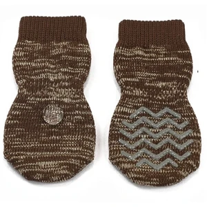 Zeez Hydrophobic Non-Slip Socks - Brown