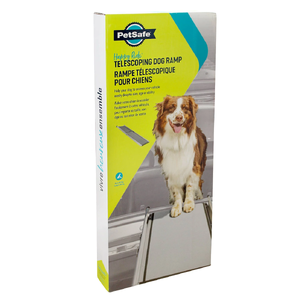 PetSafe Happy Ride Deluxe Telescoping Dog Ramp telescoping dog ramp, dog car ramp, PetSafe dog ramp, dog ramp for SUV, adjustable dog ramp, heavy duty dog ramp, ramp for large dogs, aluminium dog ramp, PetSafe Happy Ride, compact dog ramp