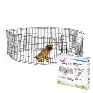 Mid West Black Exercise Pen 24" with Door