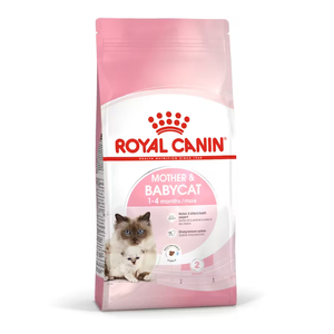 Royal Canin Mother & Babycat Dry Cat Food 4kg Royal Canin Mother & Babycat, kitten dry food, food for nursing cats, kitten immune support, DHA for kittens, brain development in kittens, weaning kitten food, food for pregnant cats, first stage kitten food, kitten food for 1 month old