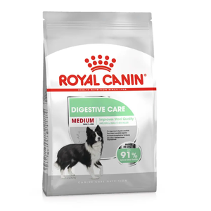 Royal Canin Medium Digestive Care Dry Dog Food 12kg Royal Canin Digestive Care Medium, dog food for sensitive stomach, medium breed digestive support, dog food for optimal stool quality, gut health dog food, Royal Canin medium dog dry food