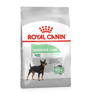 Royal Canin Mini Digestive Care Dry Dog Food Royal Canin Digestive Care Mini, small breed dog food digestion, dry dog food for sensitive stomach, prebiotic dog food, healthy stool dog food, mini breed gut health
