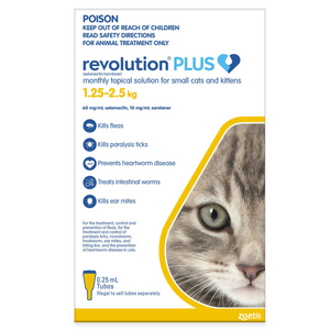 Revolution Plus for Cats 1.25-2.5kg Yellow - 6 pack